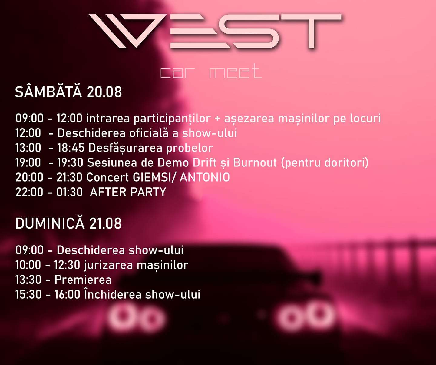 west car meet program